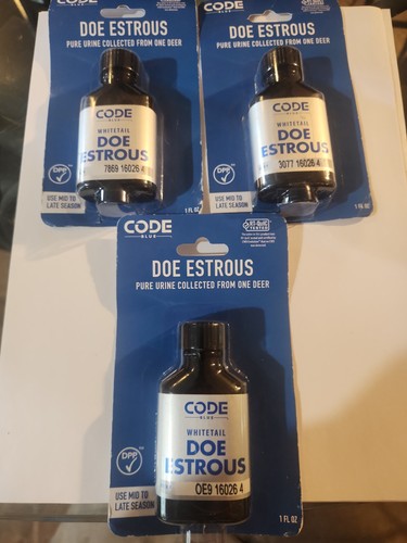 Lot code blue doe estrous - code,